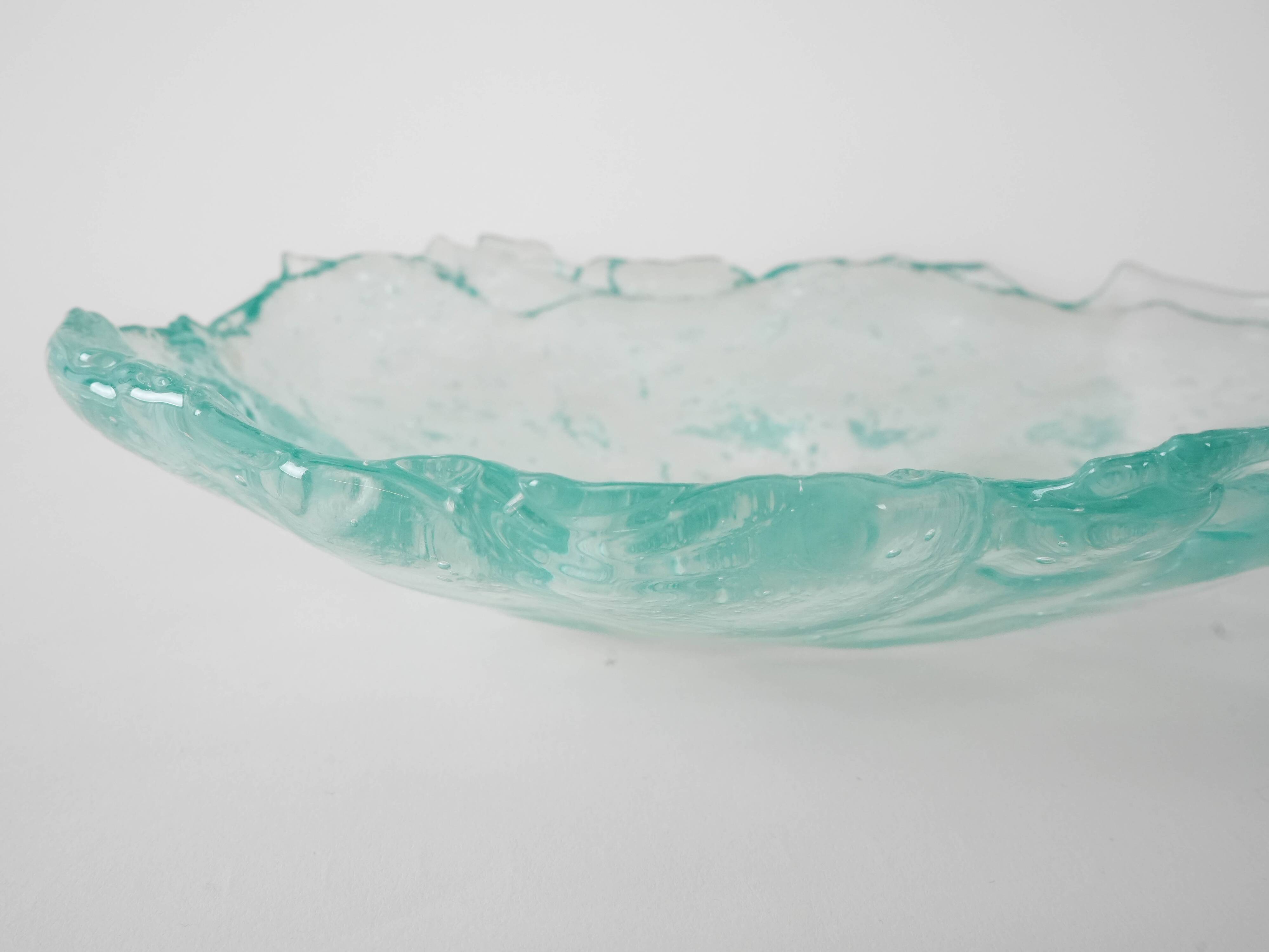 Glass platter, Danish design, 1970s, manufactured in Denmark