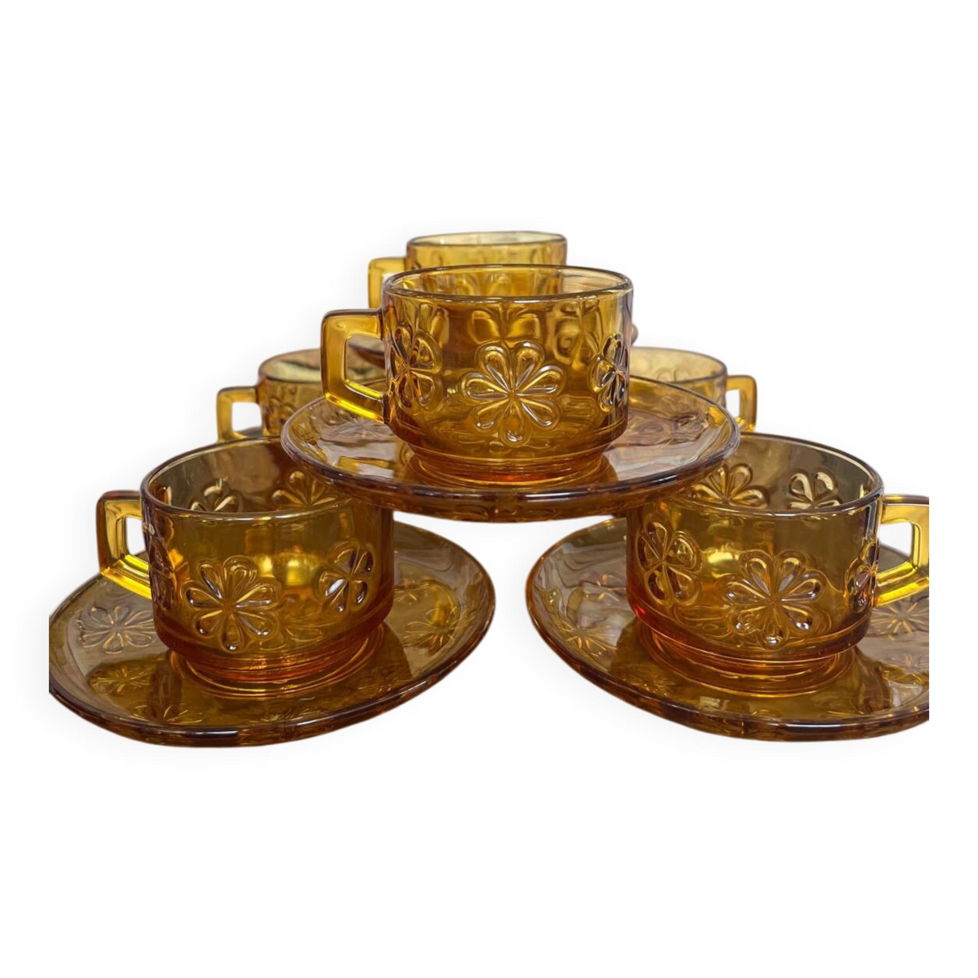 Tasses expresso avec coupelles Vereco