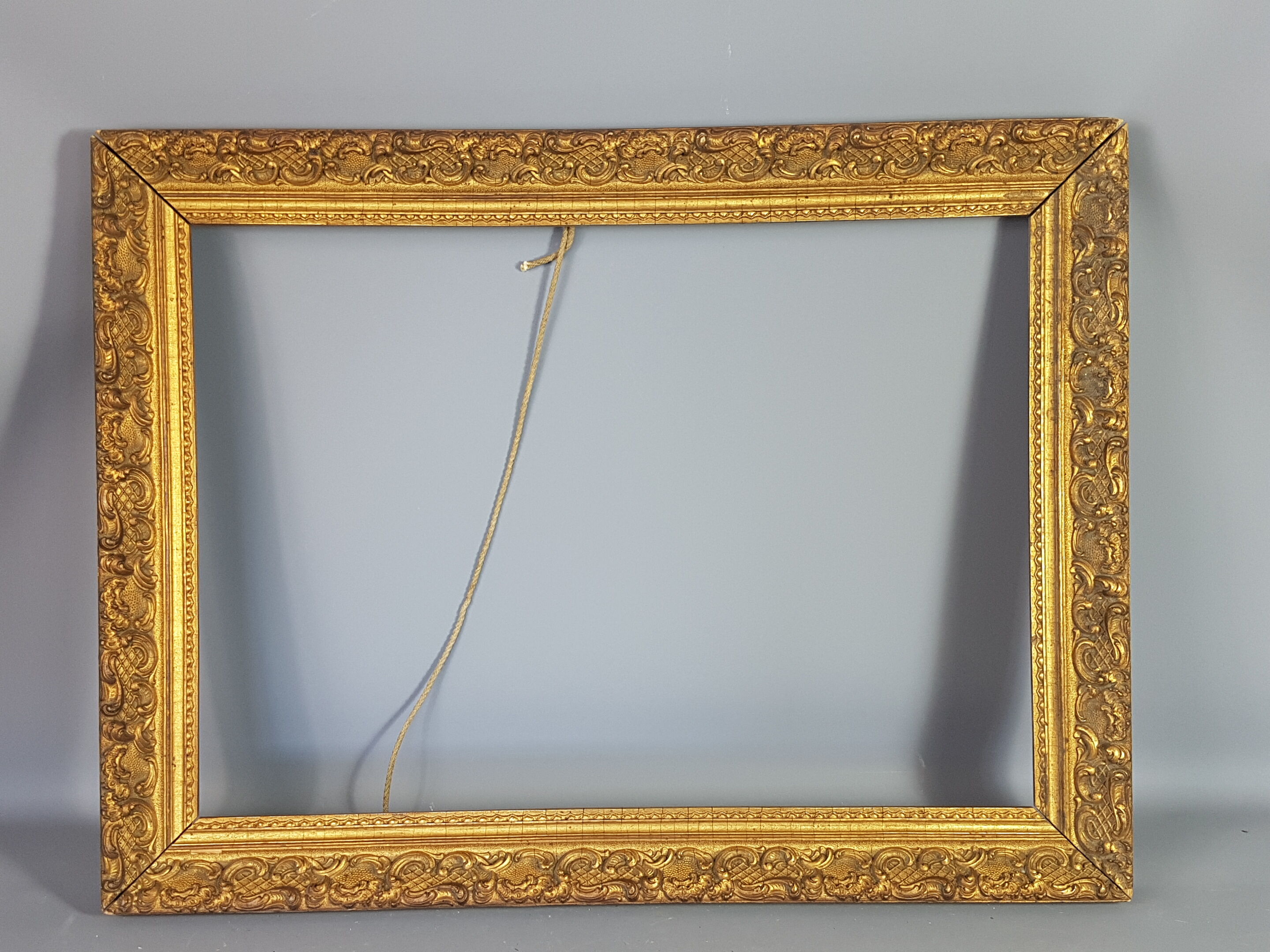 Old wooden frame - golden stucco period 1900 66x50cm, leaf 57x41 cm S26