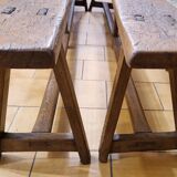 Pair of oak benches