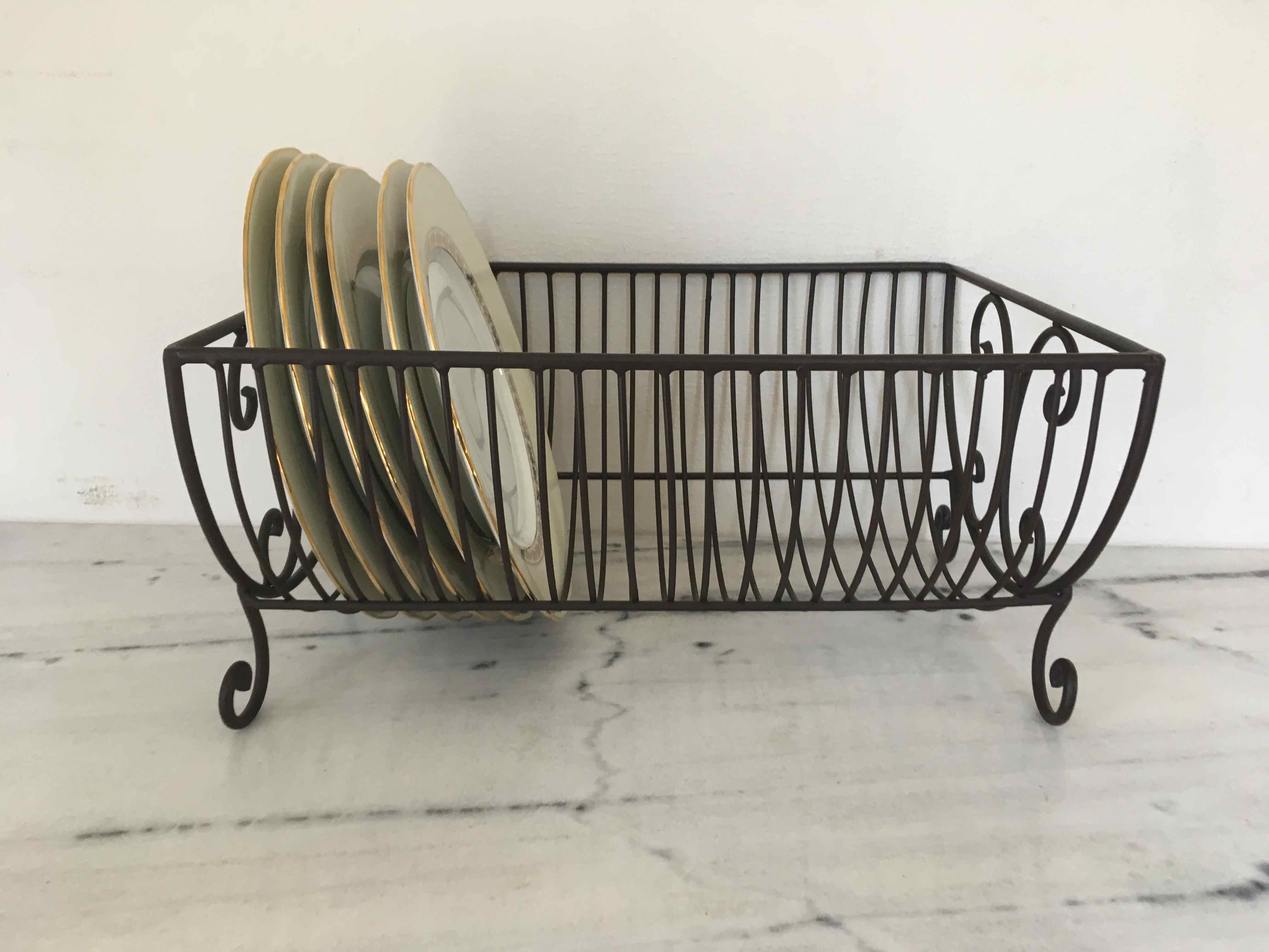 Wrought iron style dish drainer