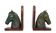Ceramic and Leather Horses head bookends 1970s