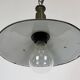 Industrial Green Enamel Military Pendant Lamp with Cast Aluminium Top, 1960