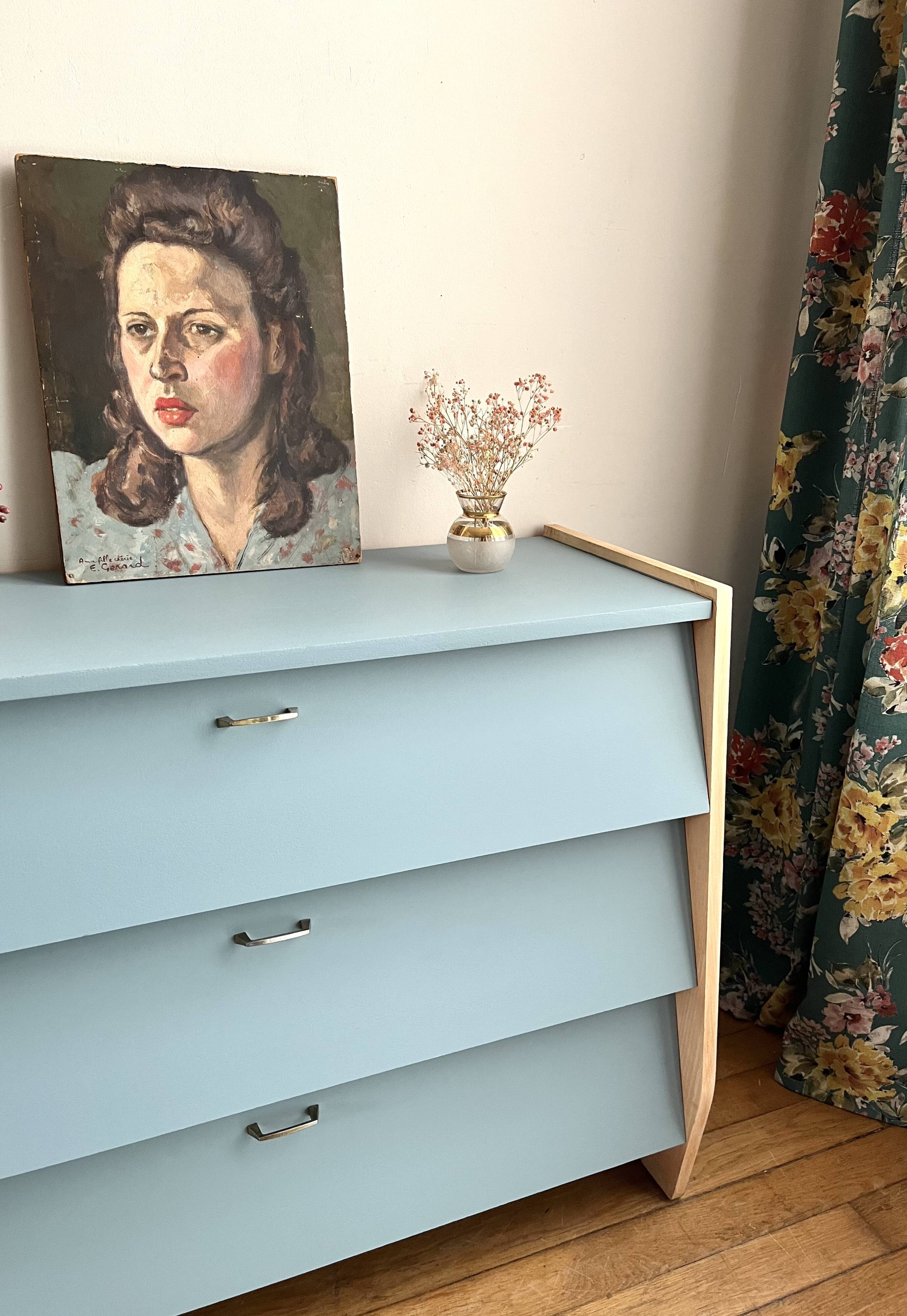 Restored vintage shoe cabinet