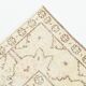 Soft Beige Neutral Vintage Oushak Carpert Rug, 222x330 Cm