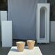 Set of 2 cups / mug Indonesian ceramic (matte brown)