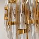 Pair of Venini wall sconces in cut Murano glass, circa 1970.