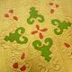 Hand-painted green and gold Florentine tray. Vintage 1950