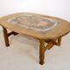 Gangso Scandinavian brutalen coffee table with Poul H. Poulsen Ceramic tiles