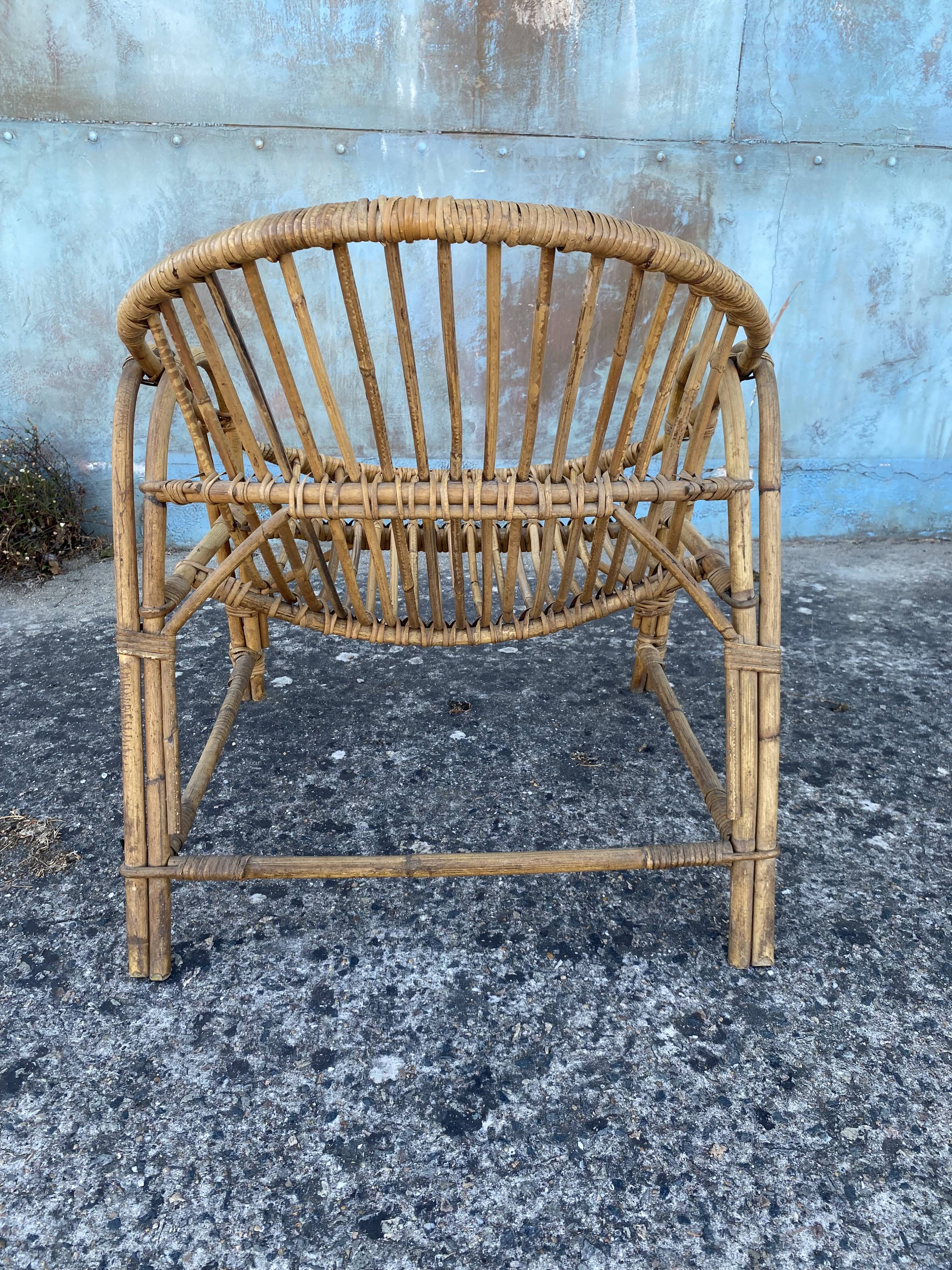 Rattan armchair