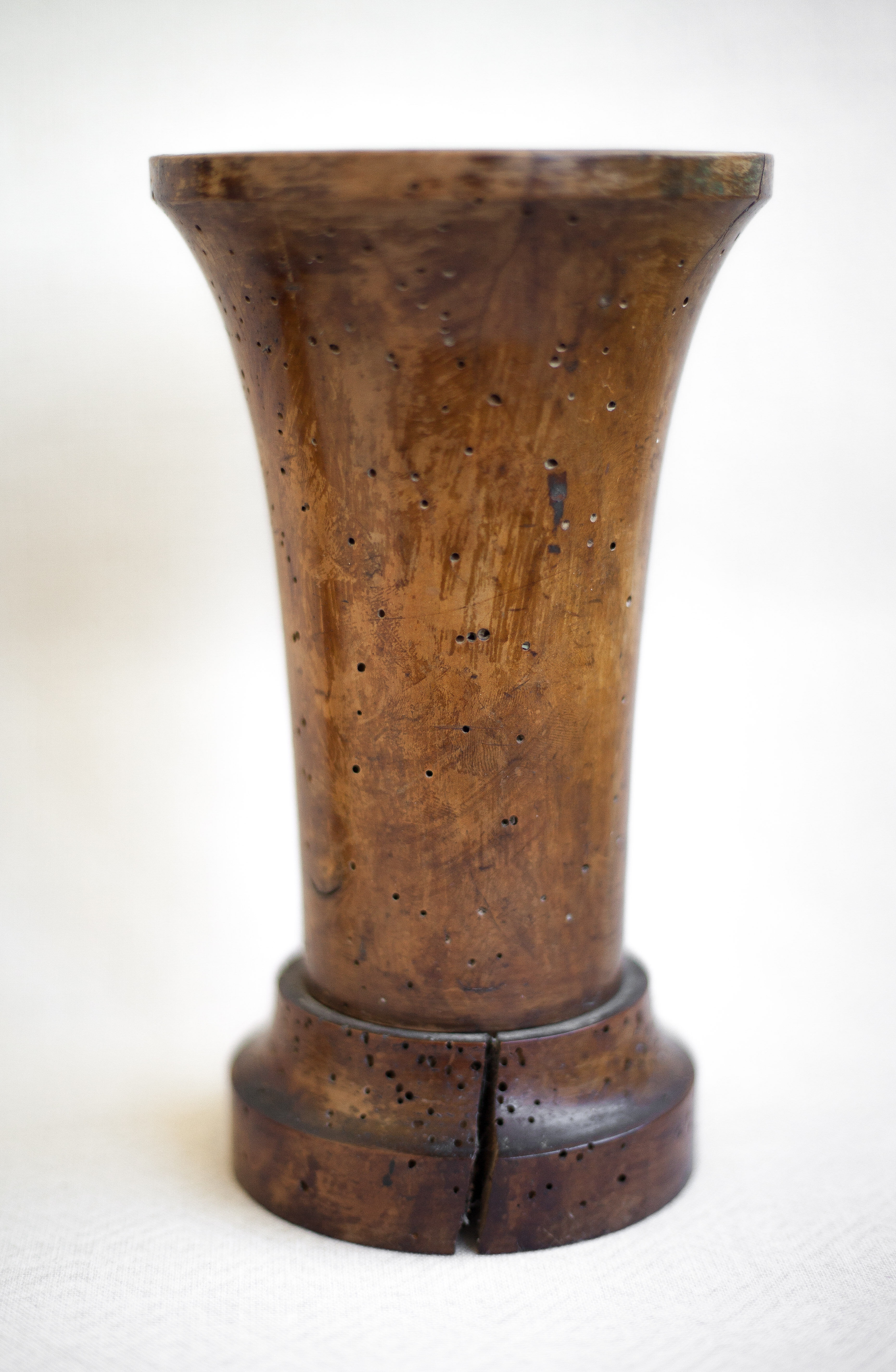 Paire de vases bois vintage
