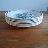 Set of 6 vintage earthenware plates