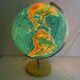 Large vintage 1970 terrestrial globe pvc jro verlag - 44 cm