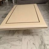Table basse vintage 70s avec mini-bar intégré (plexy, laiton)