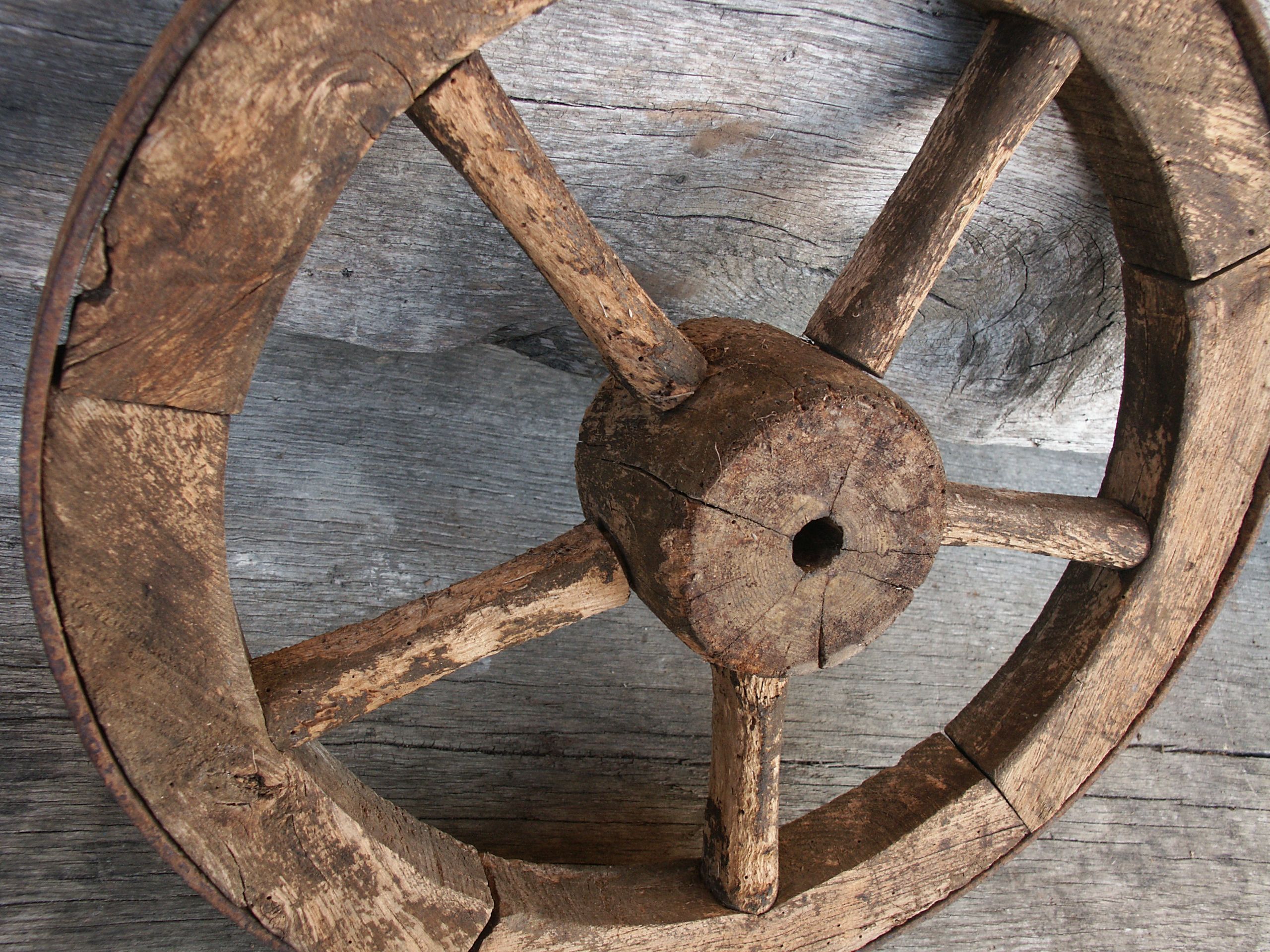 Old wheelbarrow wheel or cart