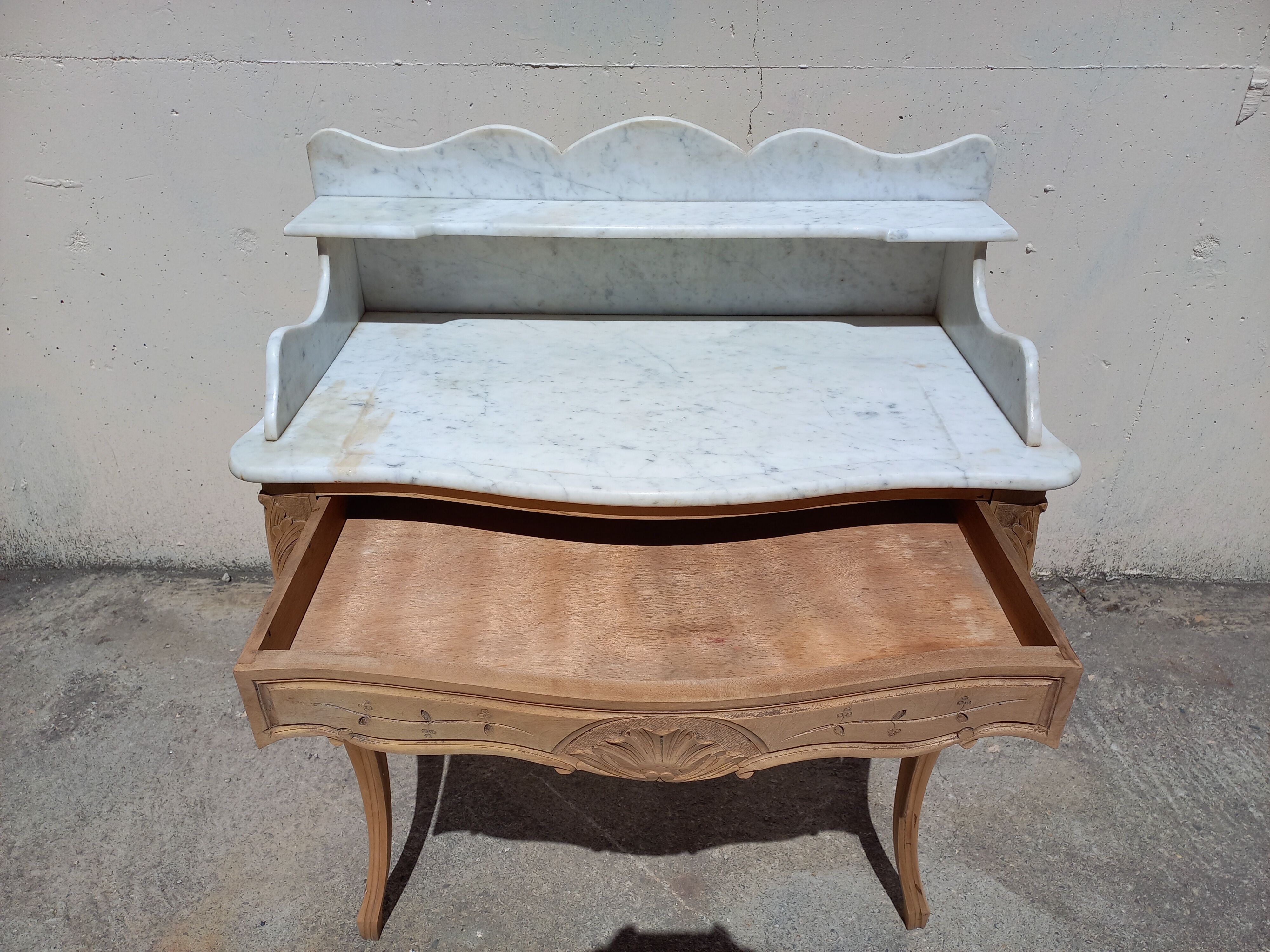 Toilet table, marble top