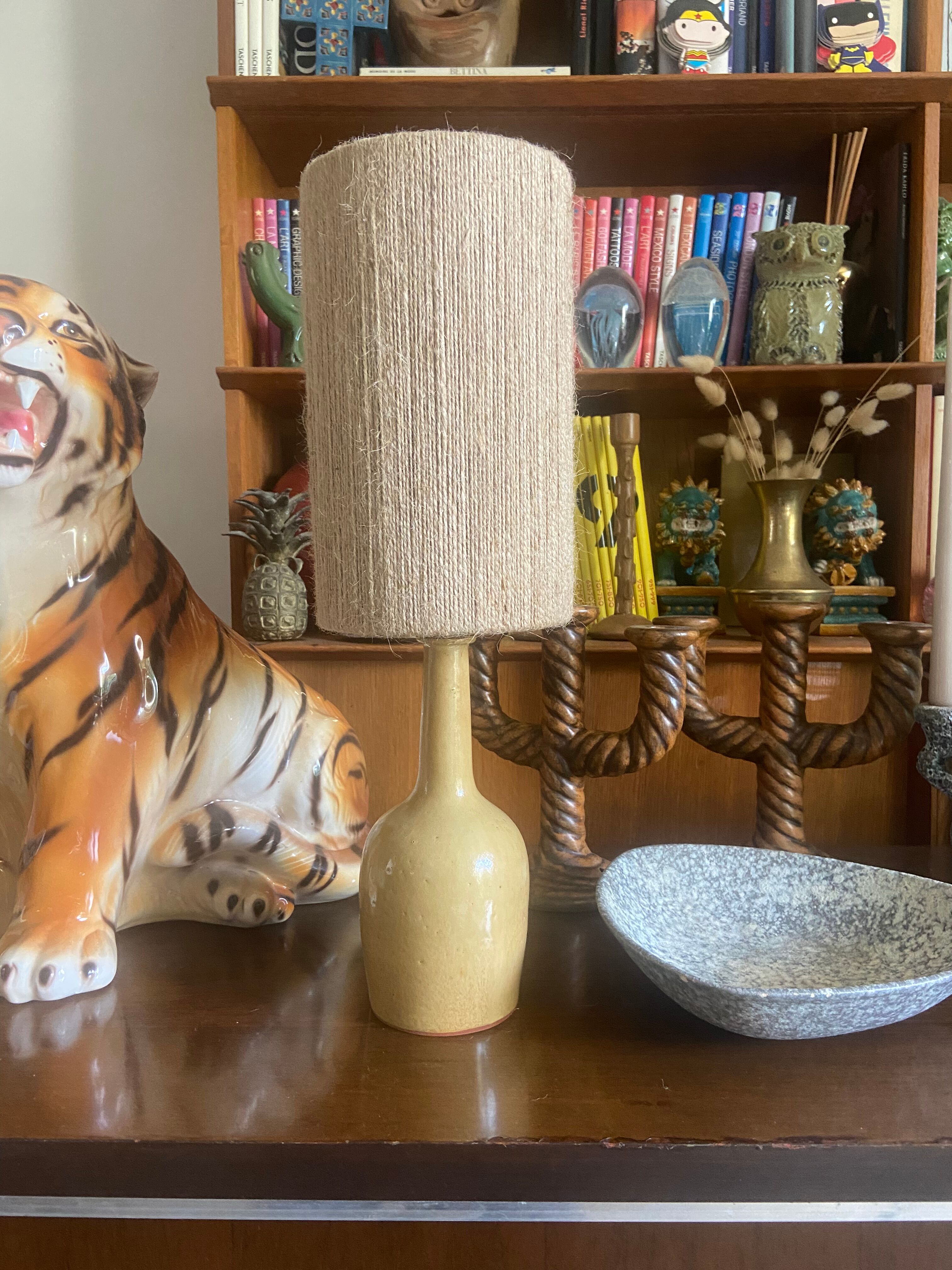 Vintage stoneware lamp