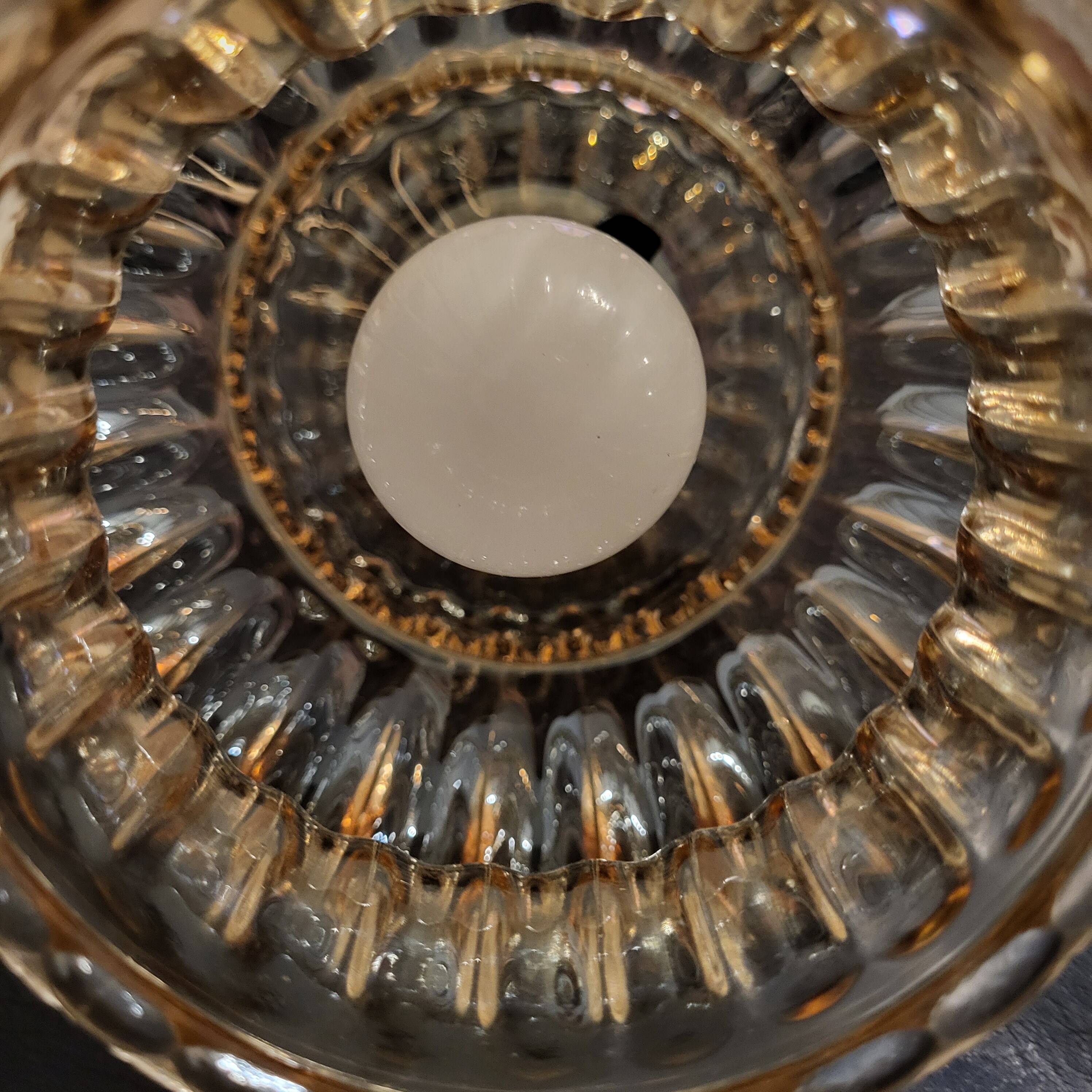 amber space age globe suspension, 1970