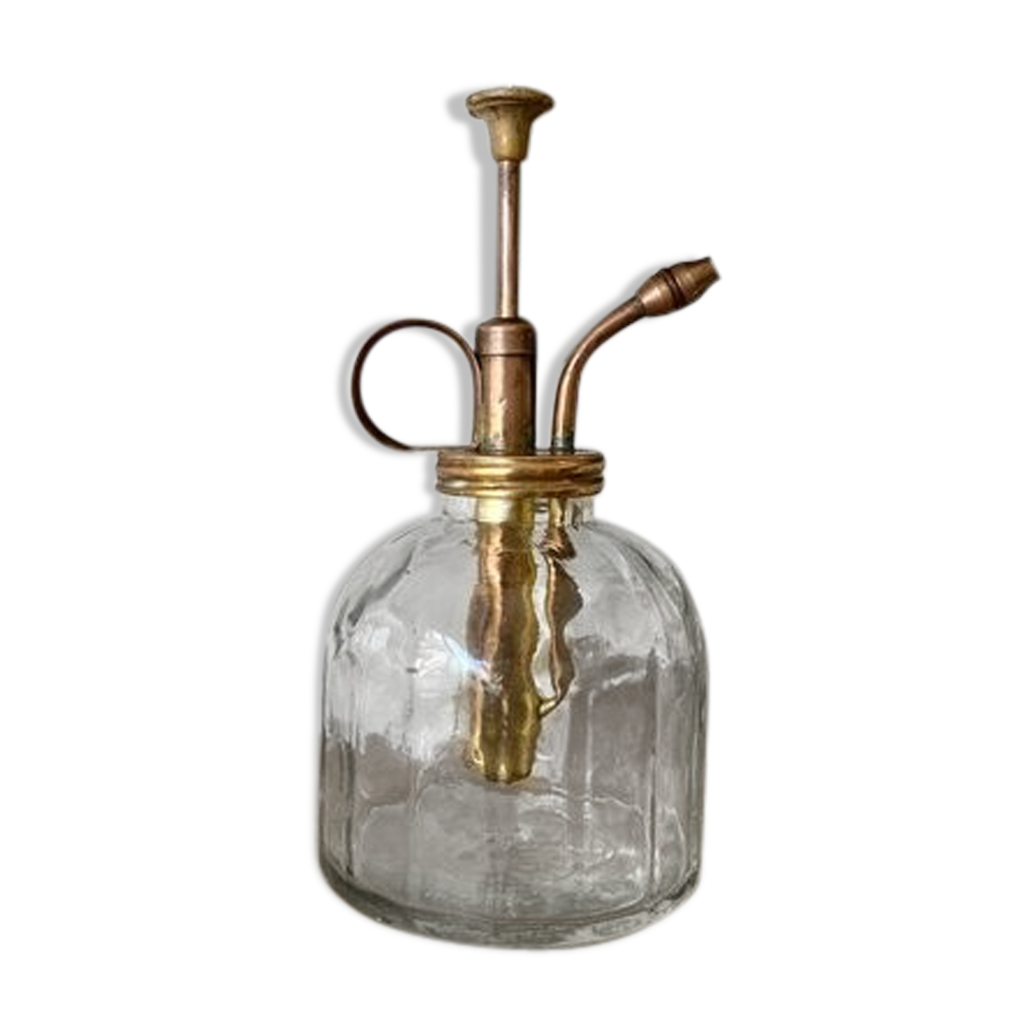 Glass and gold metal spray