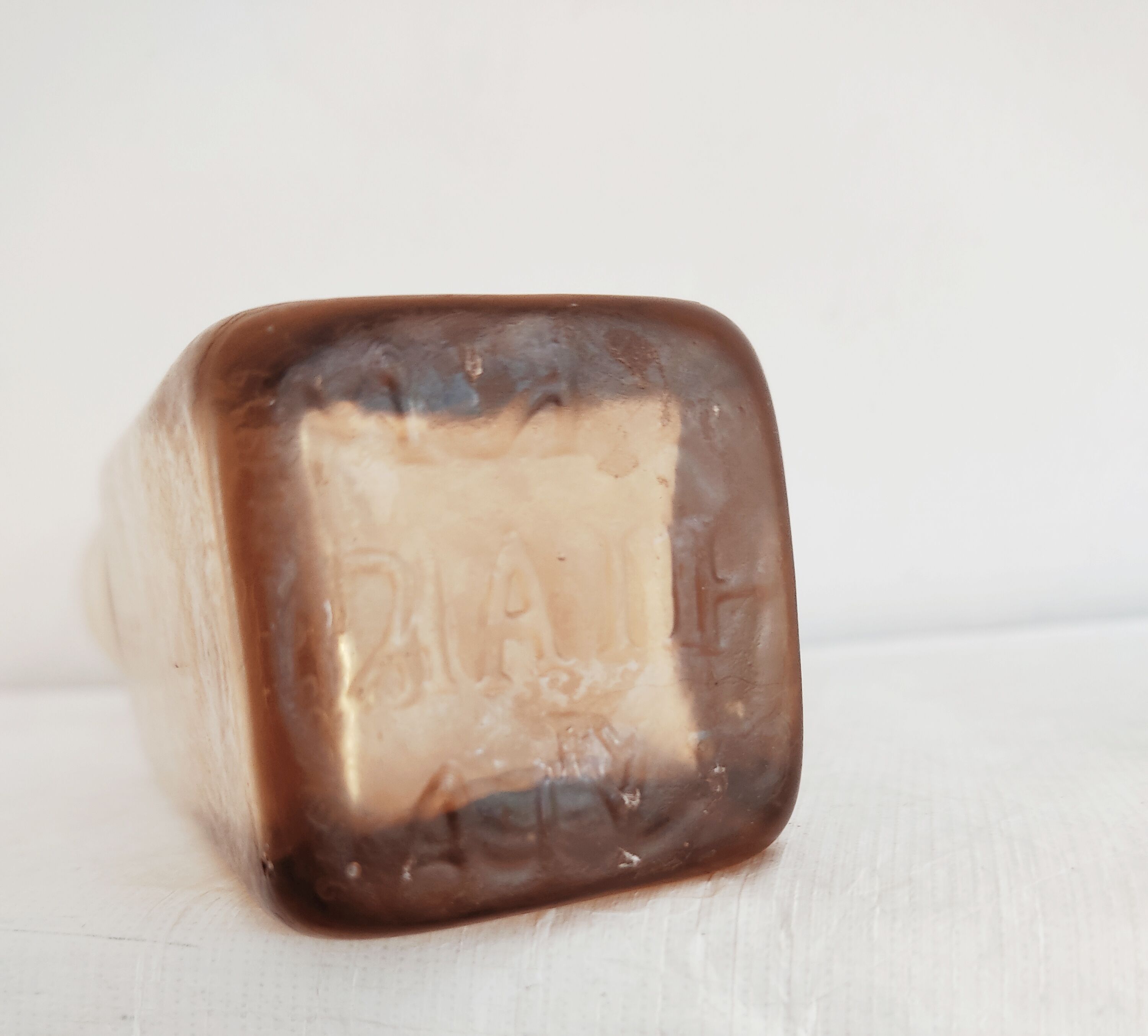 Orange smoked glass vase