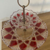 Old crystal cake display