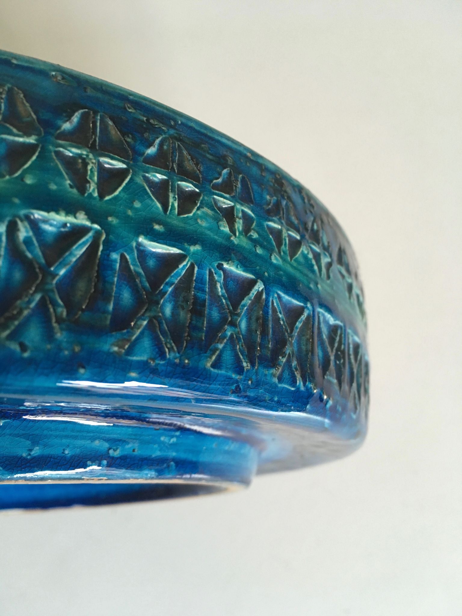 Bitossi XL ceramic ashtray, Italian design 60s, 25cm