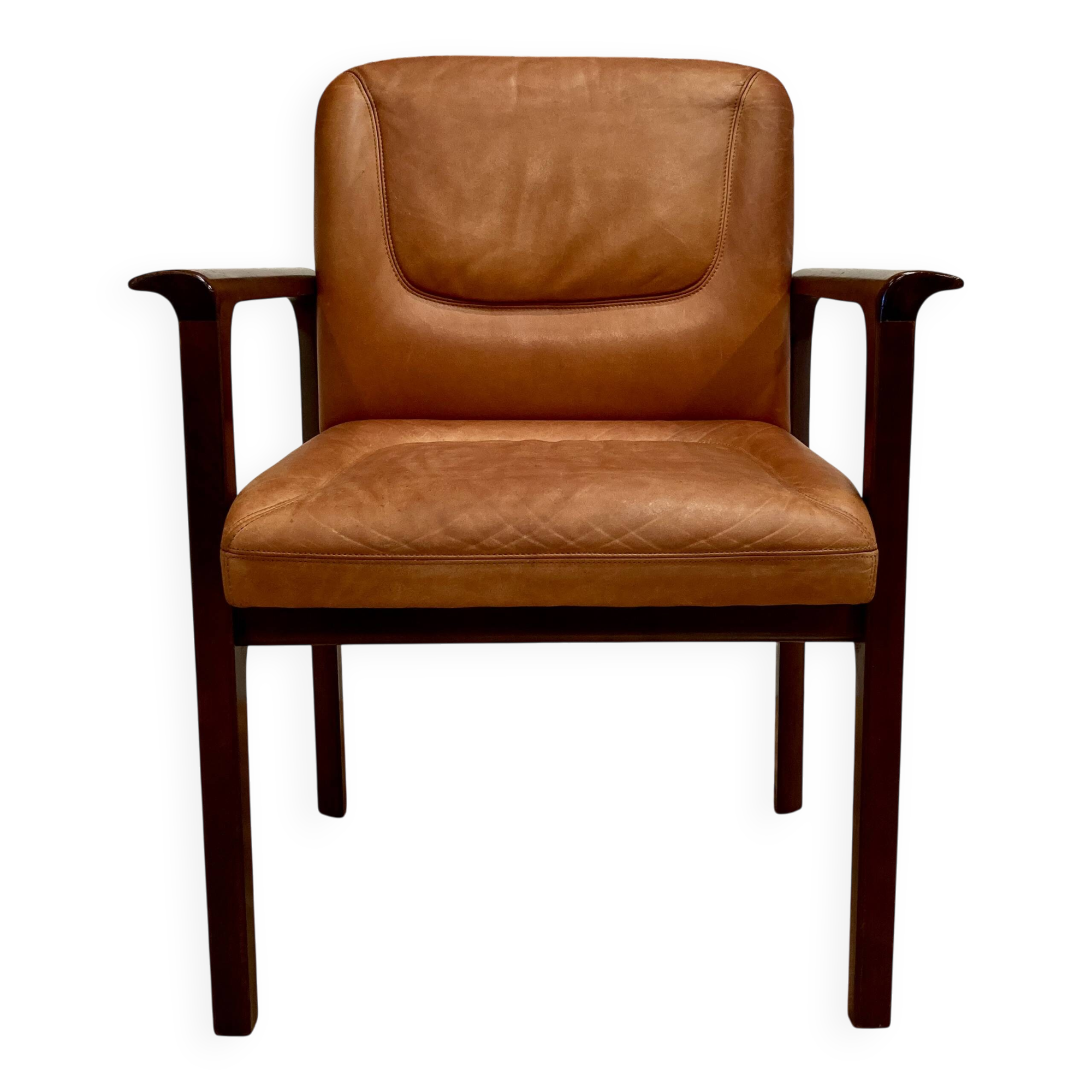 Fauteuil cuir "design 1960".