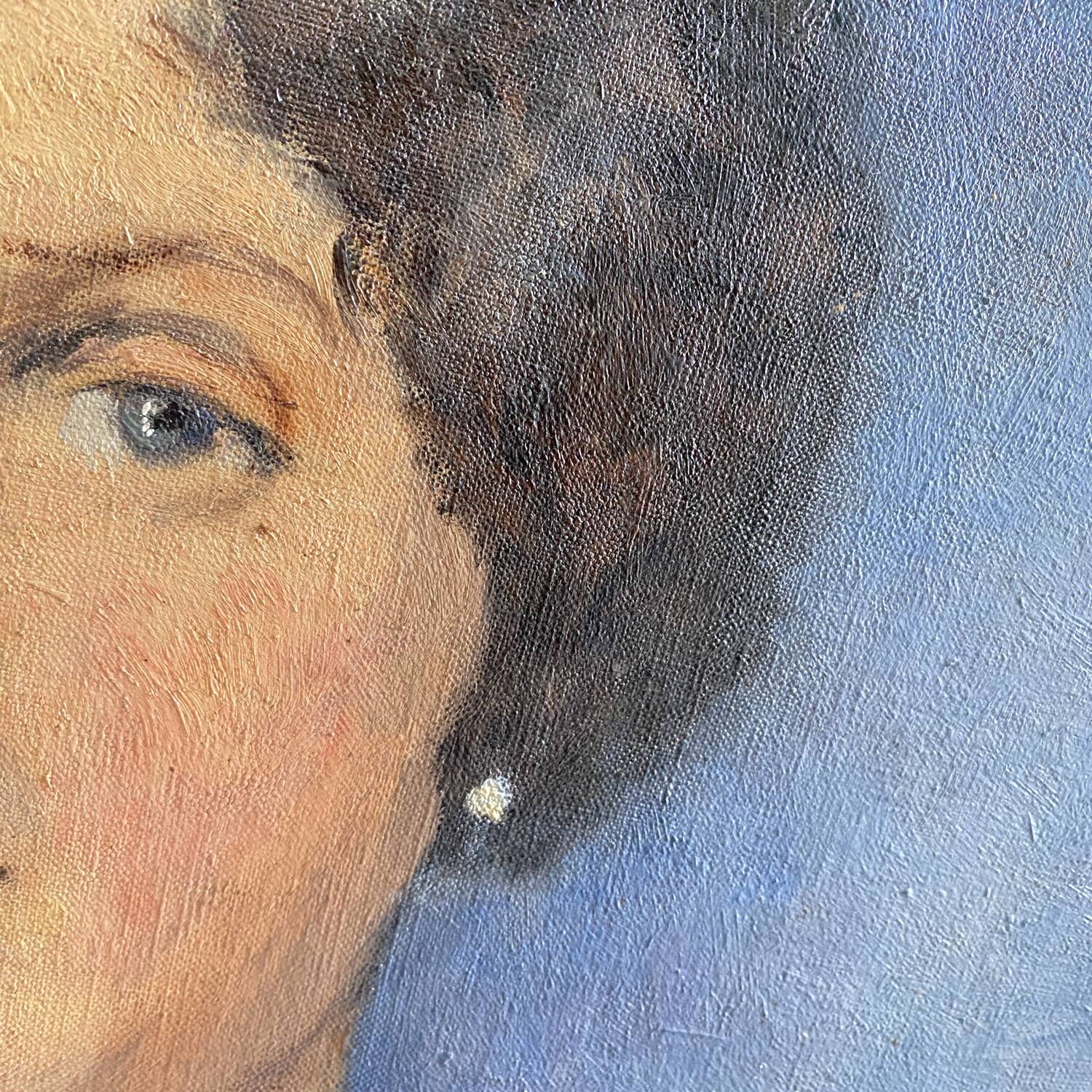 Large 1922 painting "Such a sweet face" signed Desèvre