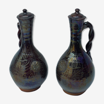 Pair of damsels of Avignon , ceramics from Cannacale