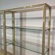 1970s Pierre Vandel Display Cabinet Shelving Cream and Brass