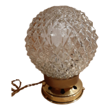 Lampe à poser globe vintage diamant