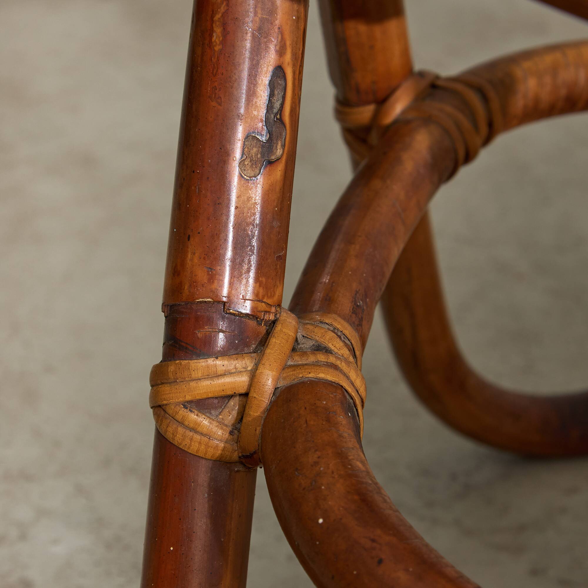 Curved Bamboo Chair, 1960s