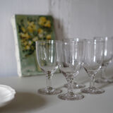 Old glasses in blown glass 19th