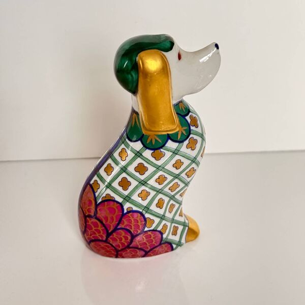 Chien en porcelaine par Lancel