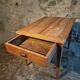 French rural farmhouse table with two drawers, 19th century.