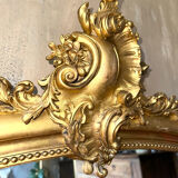 19th-century gilded pediment mirror