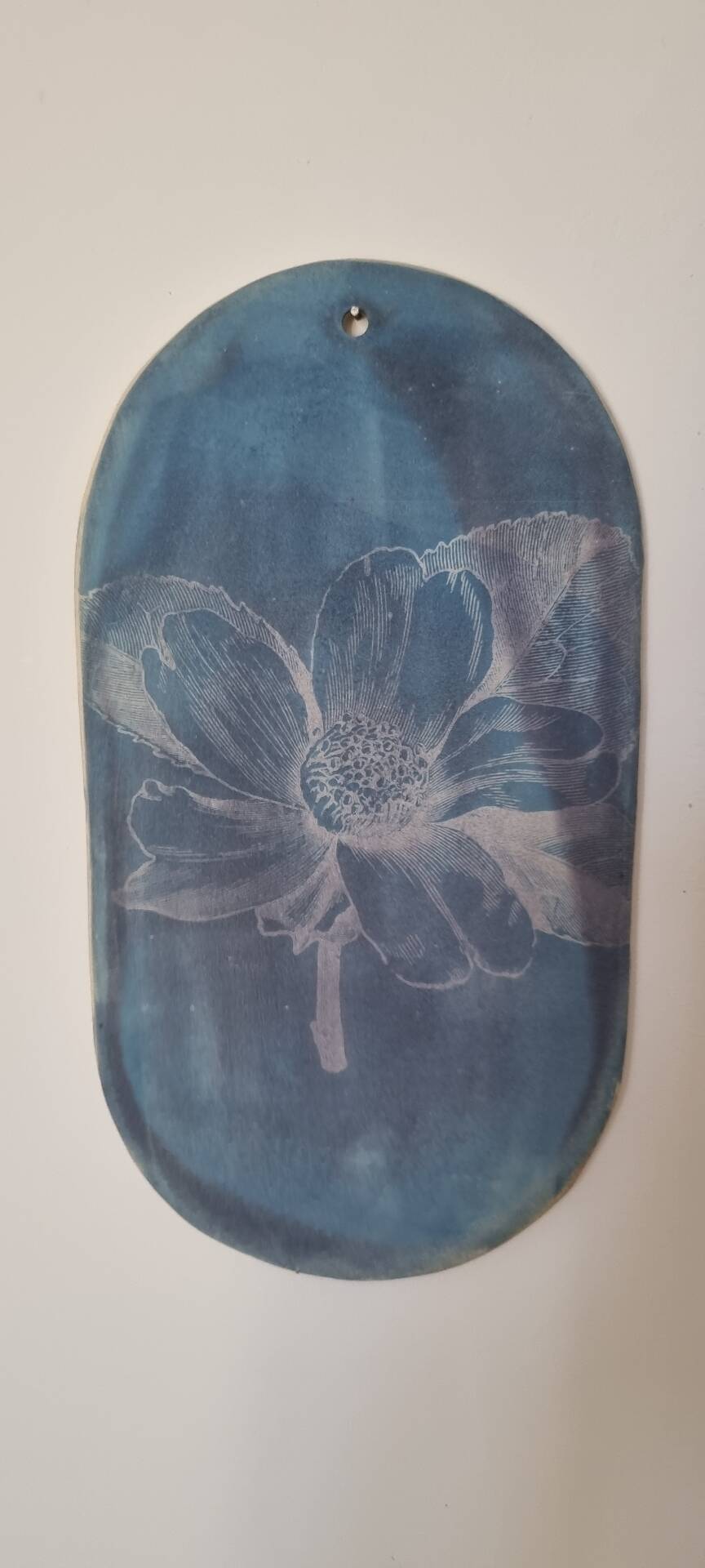 Ceramic wall decoration and cyanotype