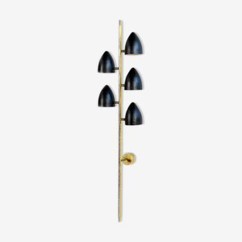 Italian wall sconce from the 50's 5 black cones