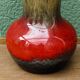 Vase Vallauris rouge et kaki
