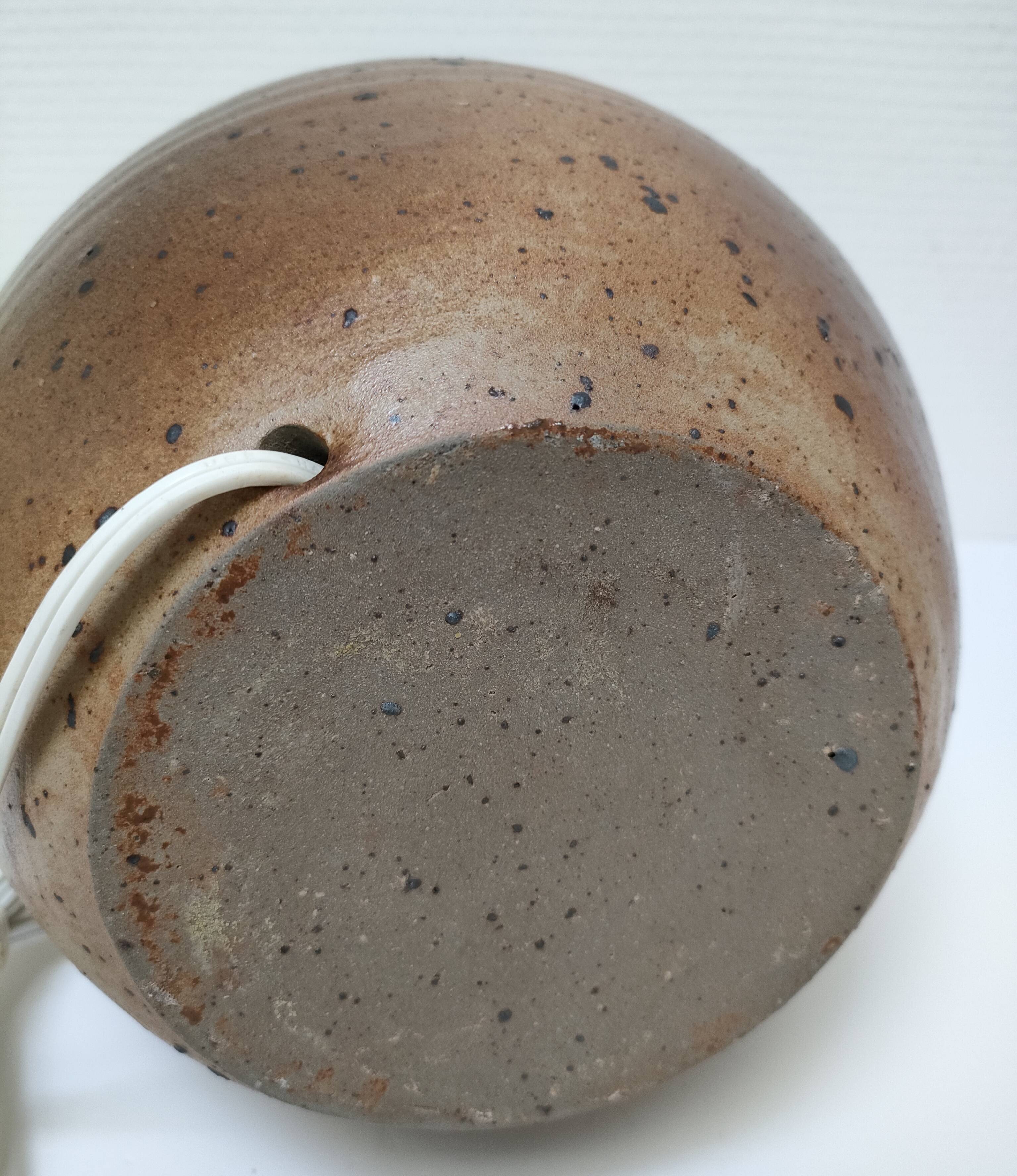 Lamp foot sandstone pyrity vintage height 31 cm