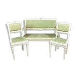 3-Room Louis XVI lacquered wood lounge