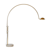 Marble swivel arch floor lamp, Bellux 1980's switzerland