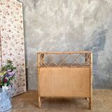 Vintage rattan sideboard
