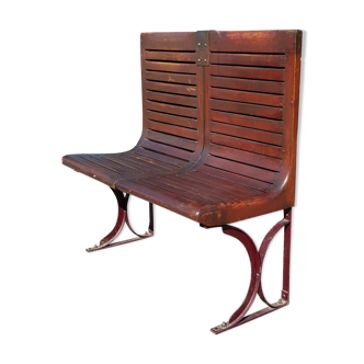 Former 2-seater sprague seat of the paris metropolitan - circa 1920.