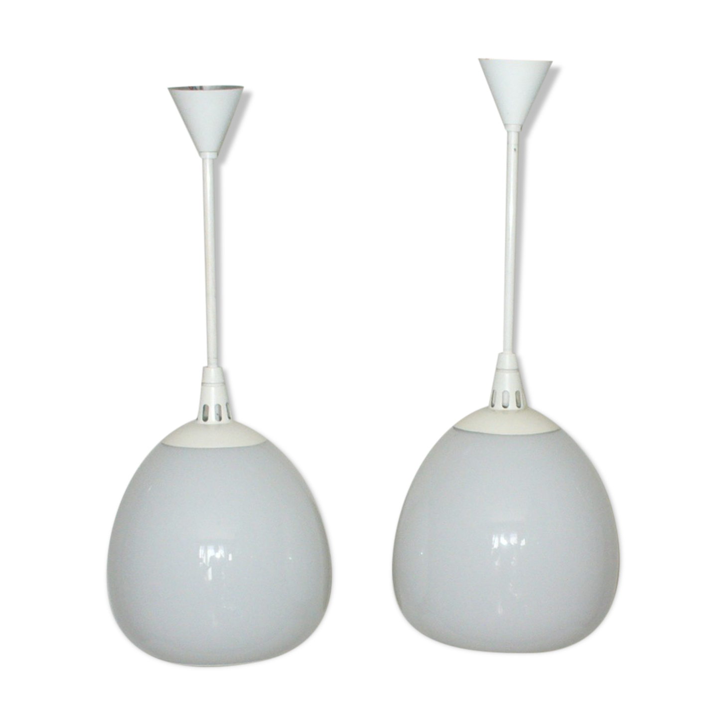 Pair of ceiling lights; Mazda chandelier of the 50s