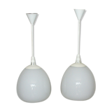 Pair of ceiling lights; Mazda chandelier of the 50s