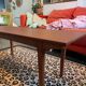 Scandinavian coffee table from the 60s-70s in solid wood – fully renovated.