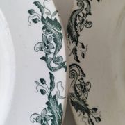4 assiettes terre de fer A. Lebacqz & M. Bouchart modèle Richelieu