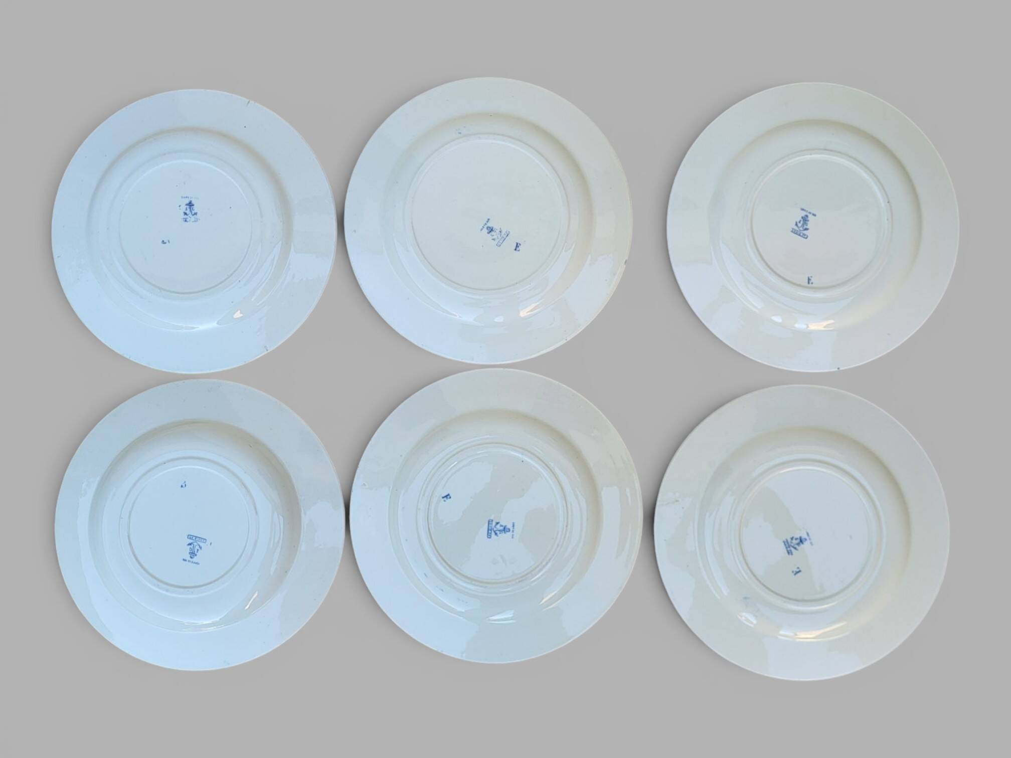 6 flat plates Clairefontaine model Louis XV