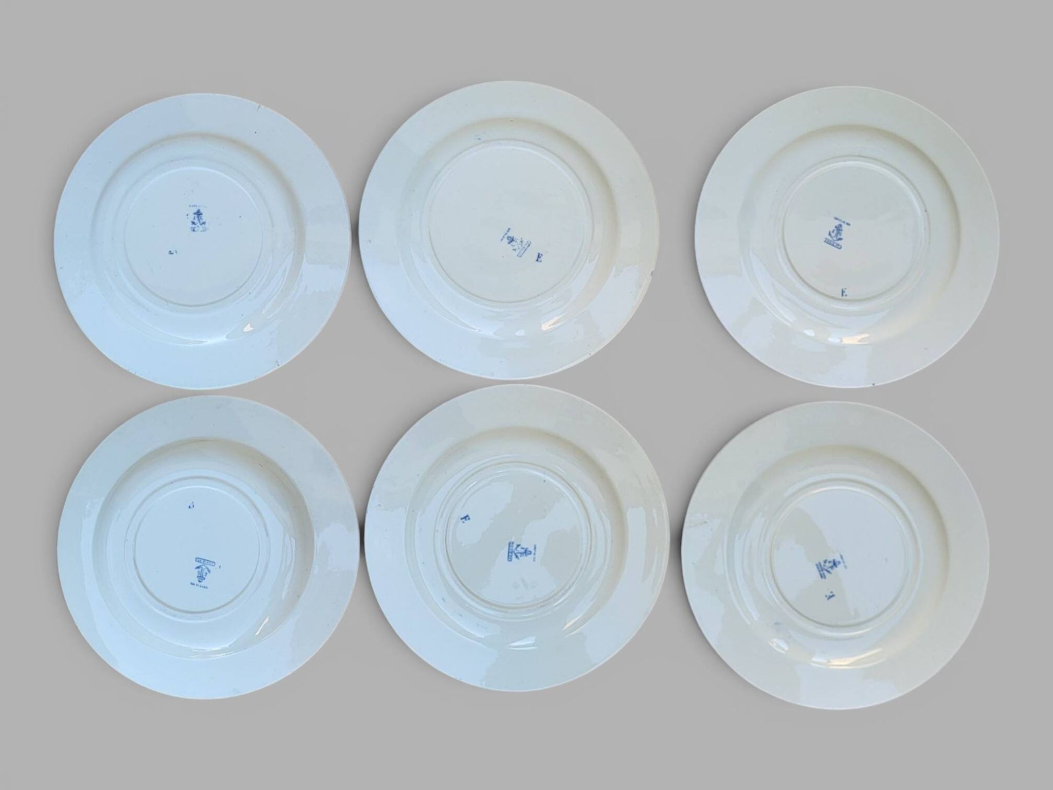 6 flat plates Clairefontaine model Louis XV